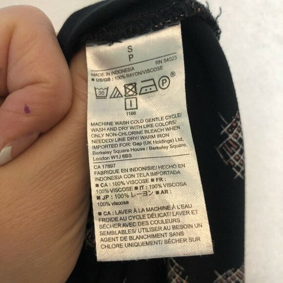 GAP Size S Black Maxi Dress Sleeveless Twist Back - Picture 7 of 8